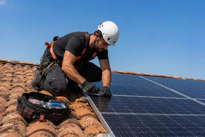 Maintenance et monitoring de panneaux solaires à Escoussens