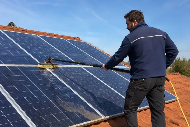 Nettoyage et entretien de panneaux solaires à Escoussens